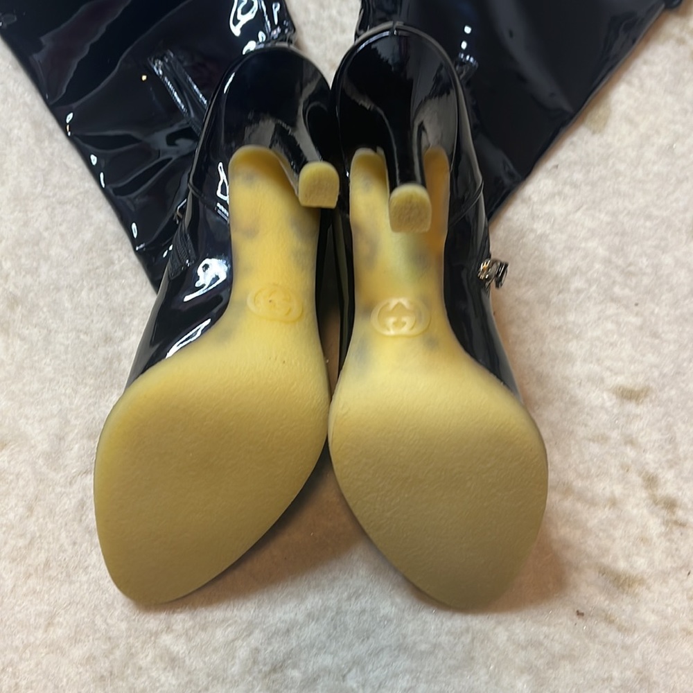 GUCCI Patent knee high boots - Picture 3 of 11